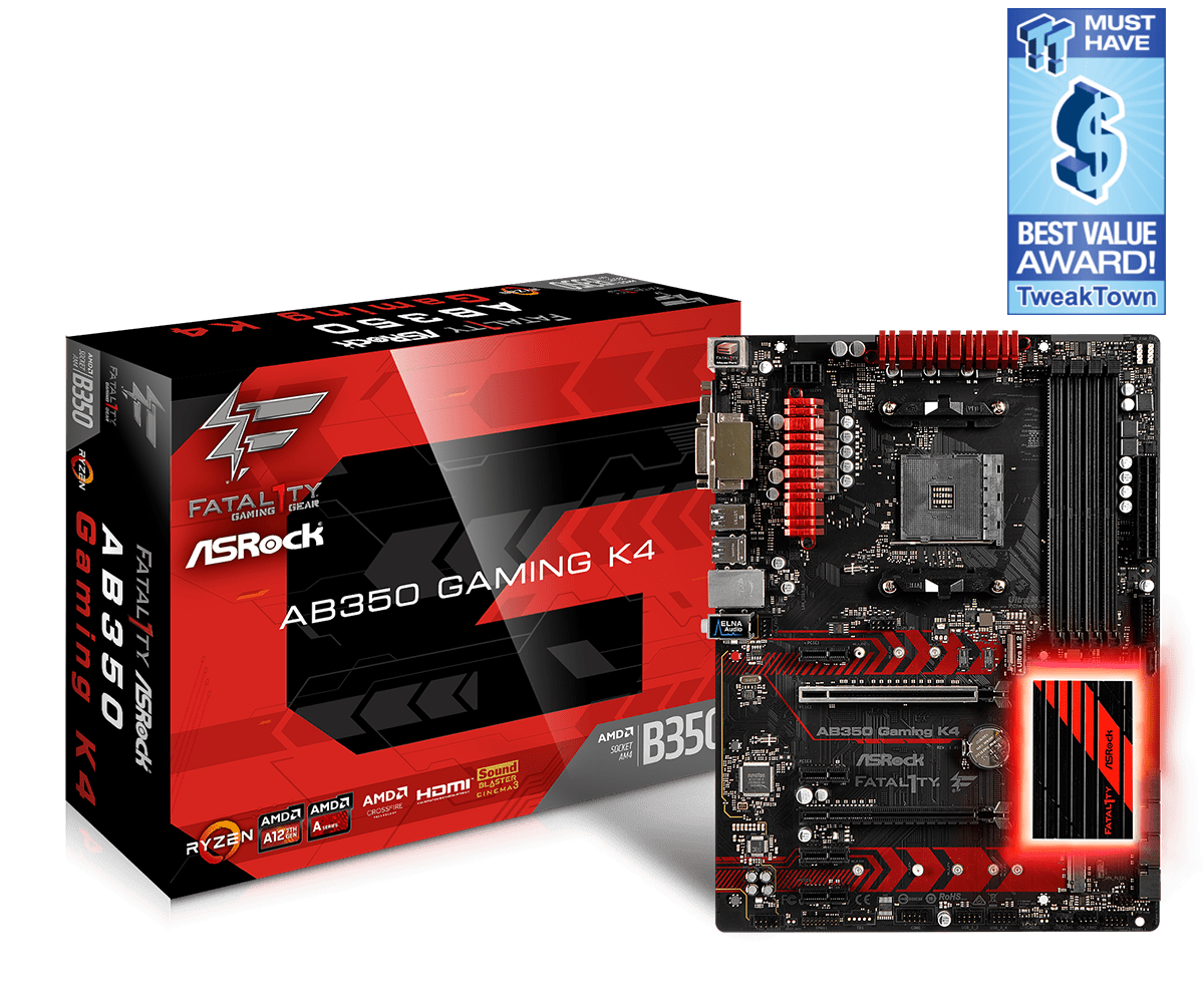 Asrock fatal1ty ab350 gaming k4 какие процессоры поддерживает